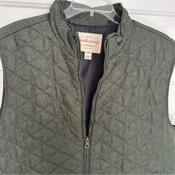 Olive Green Quilted Vest - Picture 2 of 2